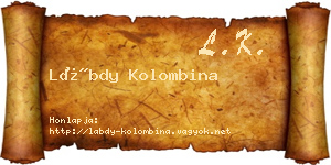 Lábdy Kolombina névjegykártya